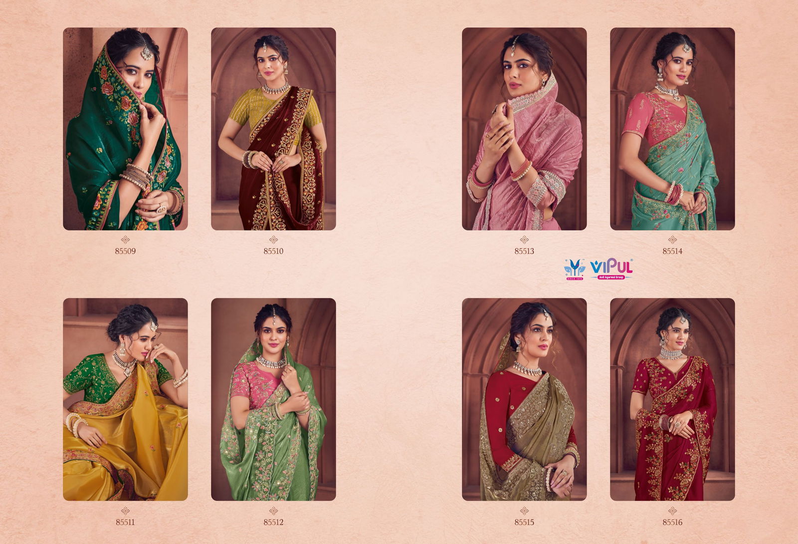 Saubhagyashree By Vipul Organza Party Wear Saree Wholesale In India